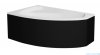 Besco Rima obudowa CZARNY mat 150x95cm prawa/lewa OAR-150-NSC